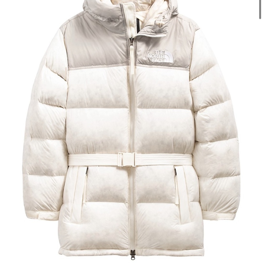 The North Face Women's Nuptse Belted Mid-Length Jacket